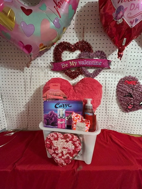 Valentine Day Hearts Basket