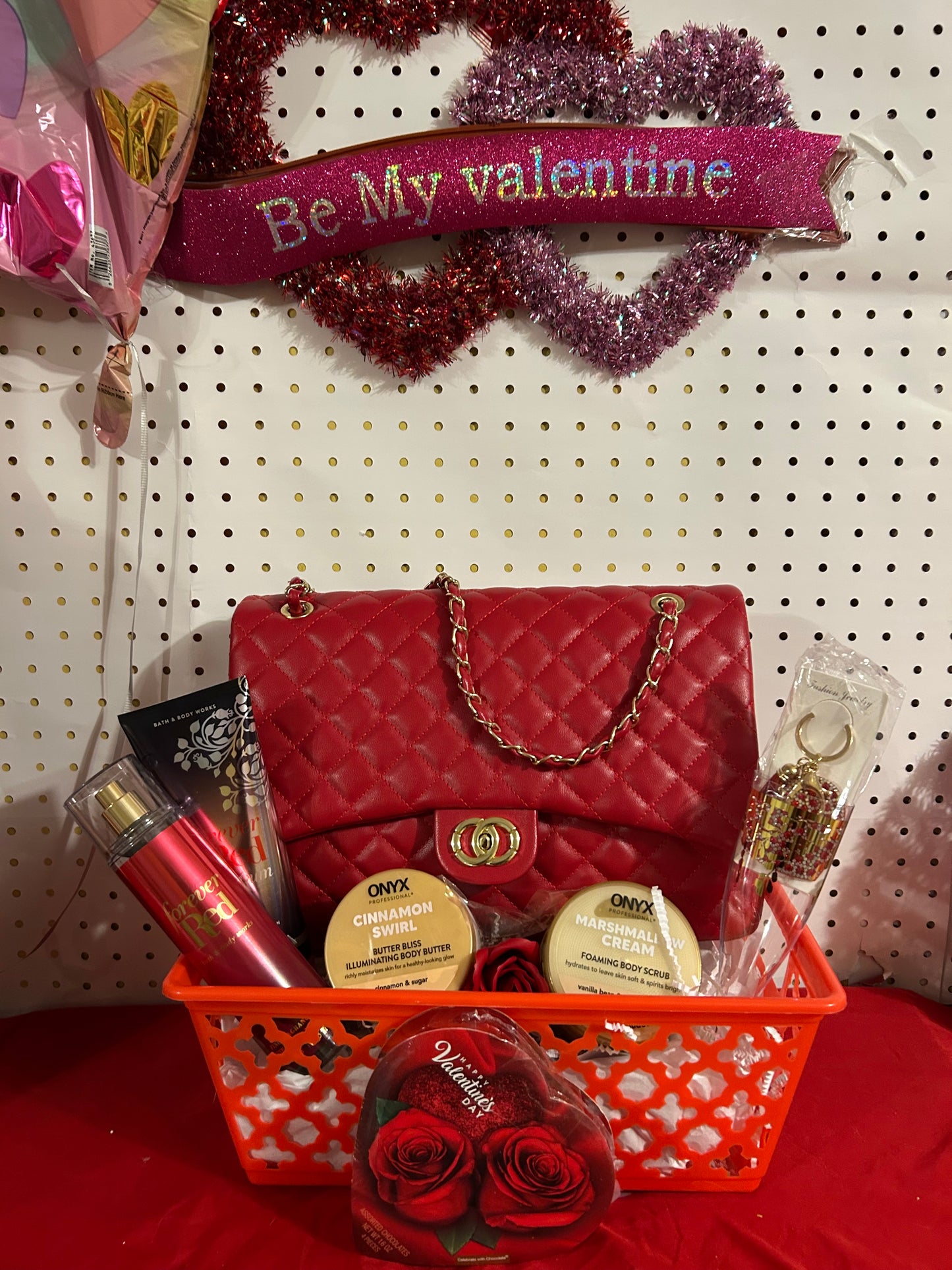Valentine Day Purse Basket