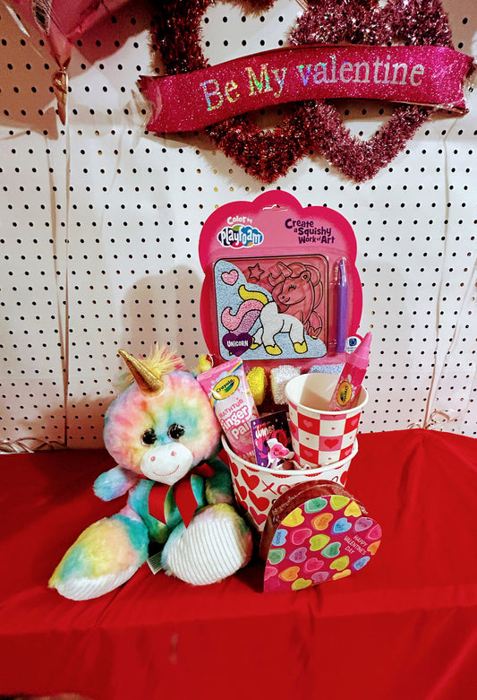 Kids Valentine Day Basket