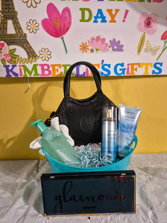Monogramed Print Mini Tote & Purfume Set