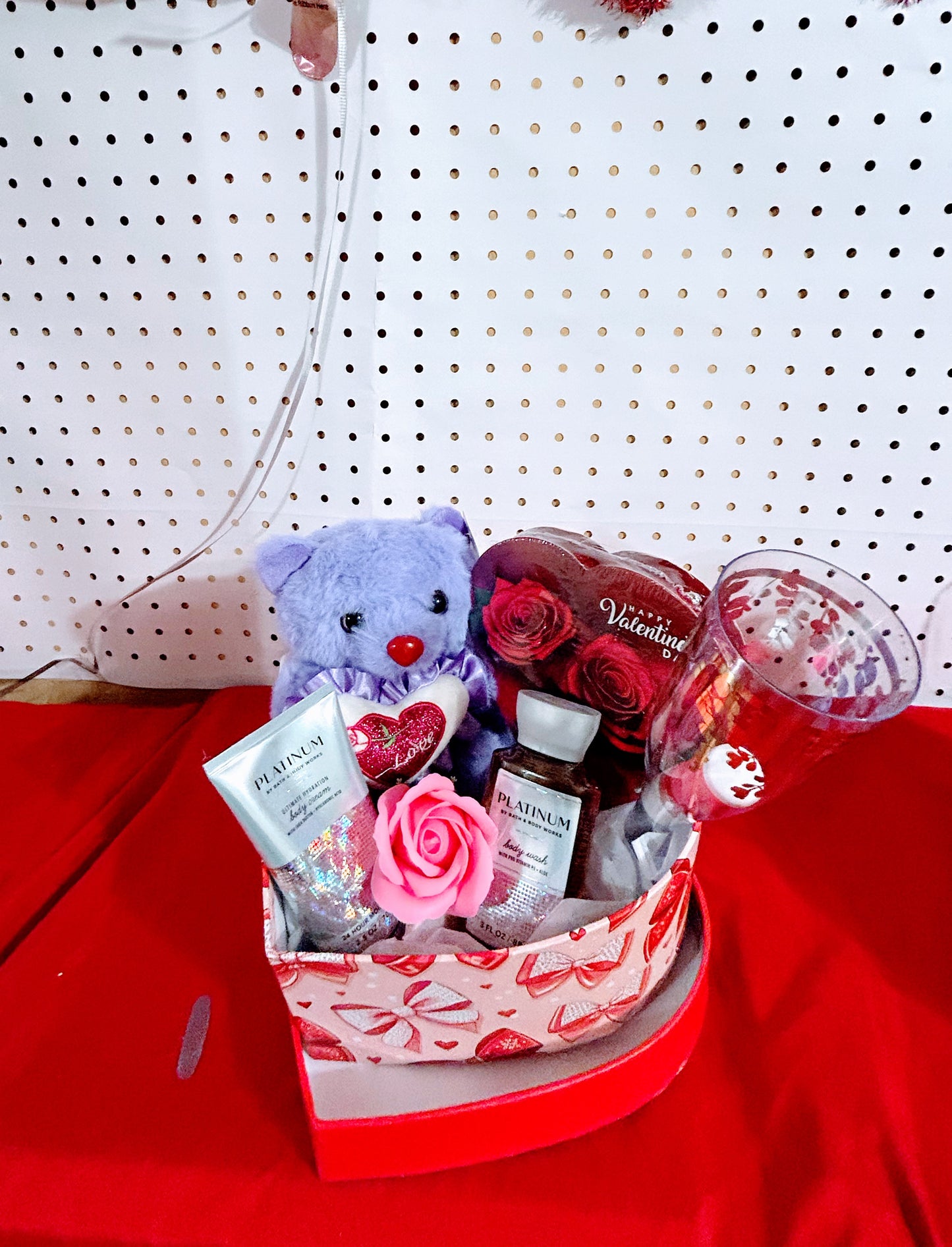Valentine Day Heart Basket